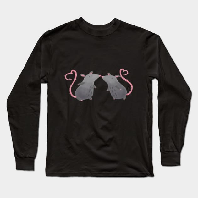 Kissing Mice Long Sleeve T-Shirt by Manicdoodler